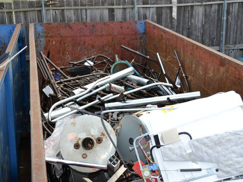 Scrap Metal on in a Container