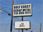 Gulf Coast Scrap Metal - Sign